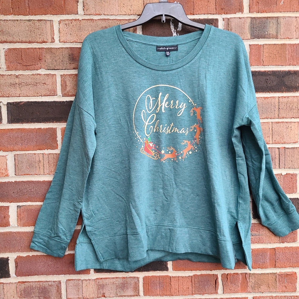 State of Mine Green Santa Sweatshirt